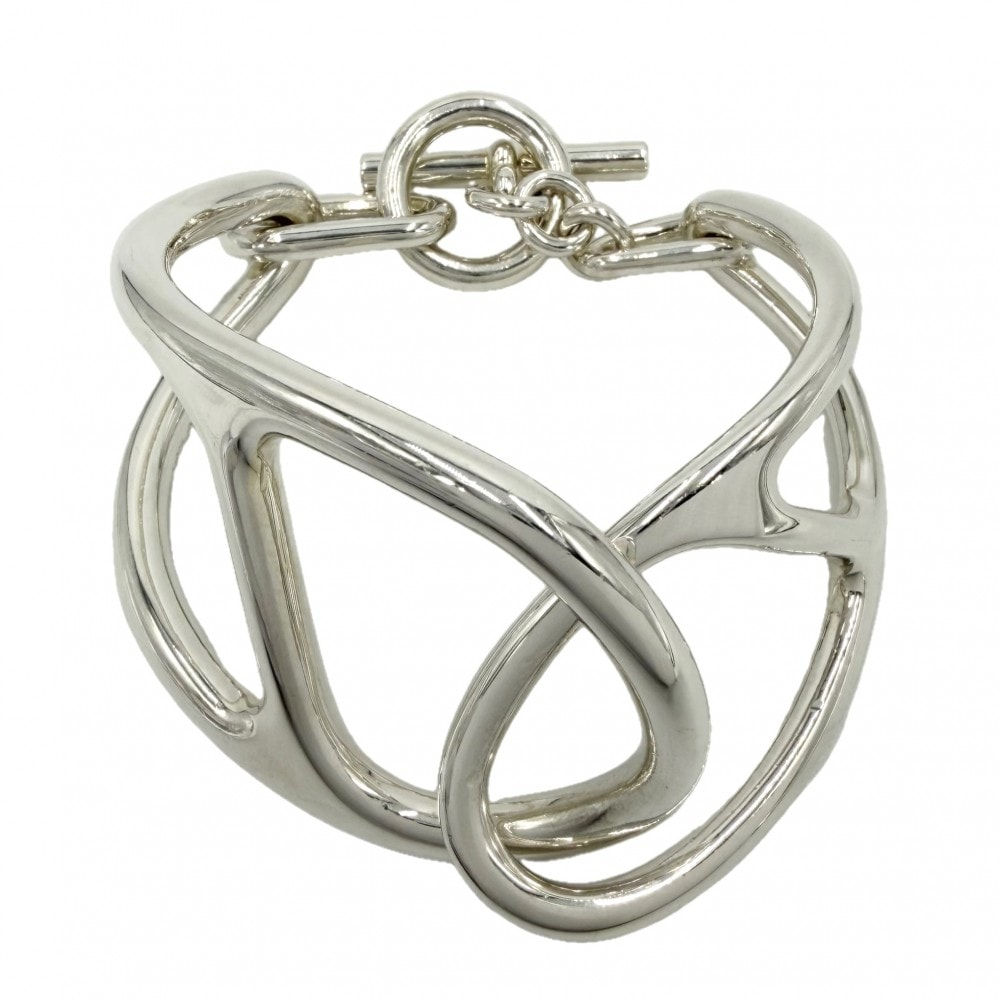 HERMES エルメス バングル シェーヌダンクル ブレスレット アクセサリー 小物 シルバー925    メンズ 約75.3g【中古品】