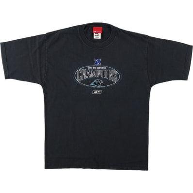 古着 00年代 リーボック Reebok NFL CAROLINA PANTHERS カロライナパンサーズ スポーツプリントTシャツ メンズM相当/eaa649513