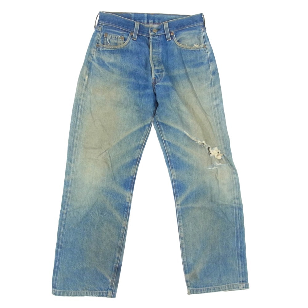 Levi's リーバイス デニムパンツ 94年製  USA製 ボタン裏555 バレンシア工場 501 BIGE デニム パンツ インディゴブルー系 30【中古】