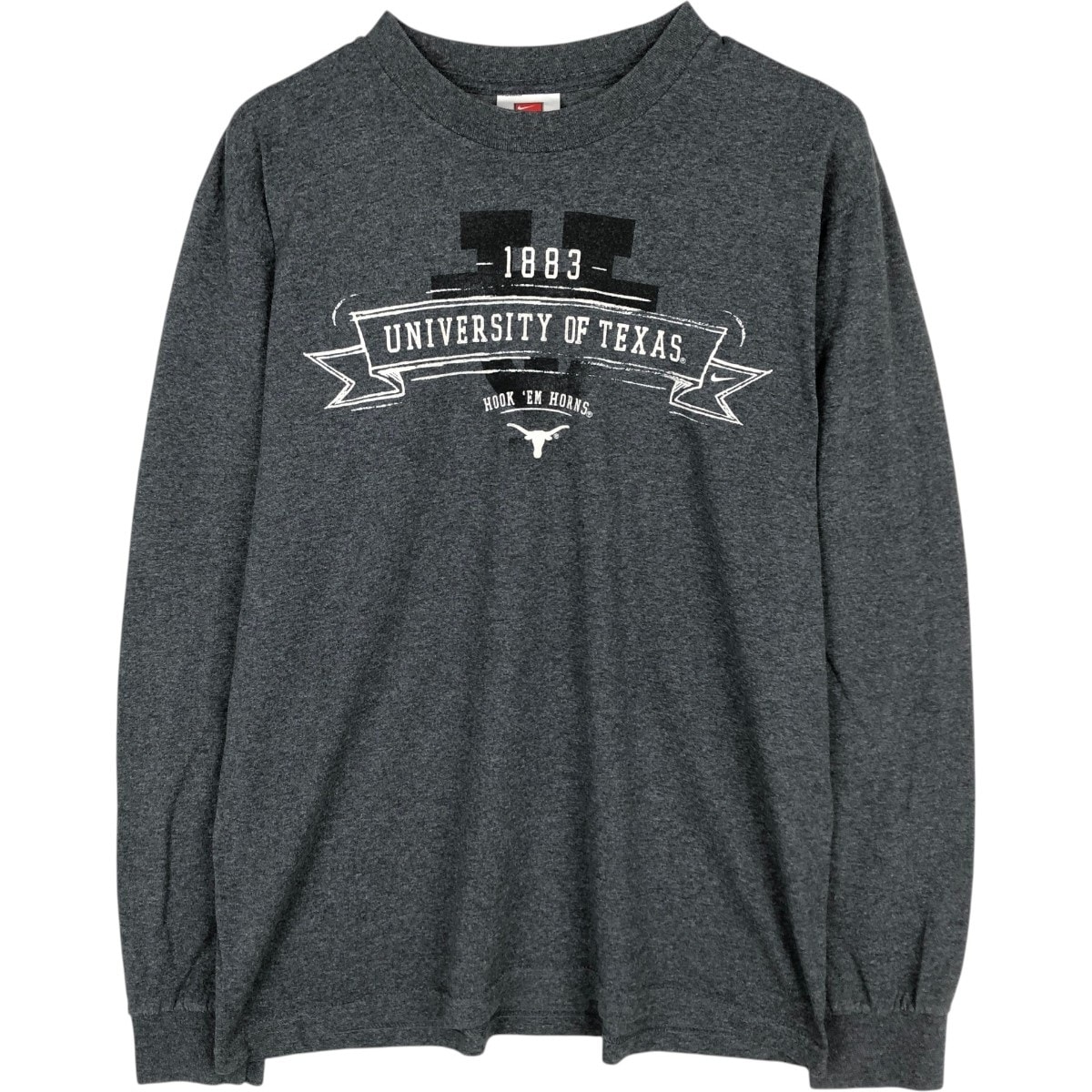 古着 ナイキ NIKE TEAM テキサス大学 TEXAS ロングTシャツ ロンT メンズM相当/eaa673065