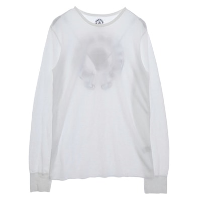 CHROME HEARTS クロムハーツ(原本無) カットソー リップアンドタン サーマル ロングスリーブ 長袖 カットソー ホワイト系 M【中古】