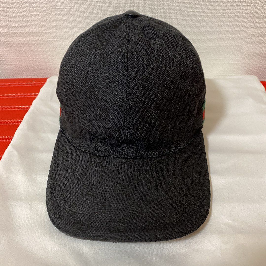 GUCCI Original GG Canvas Baseball Cap "Black"
