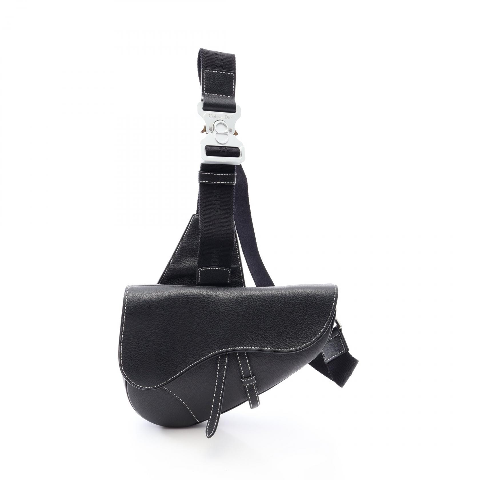 ディオール Dior サドル ボディバッグ ウエストバッグ ボディバッグ バッグ レザー レディース ブラック系 【中古】