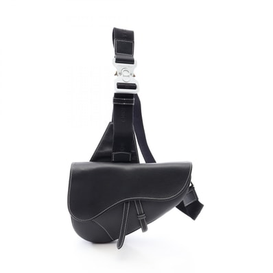 ディオール Dior サドル ボディバッグ ウエストバッグ ボディバッグ バッグ レザー レディース ブラック系 【中古】