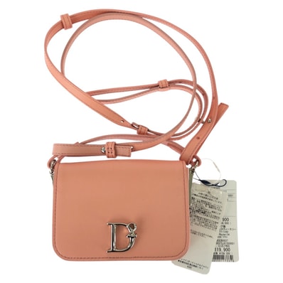 超美品 DSQUARED2 ディースクエアード D2 STATEMENT D2ロゴ 2way ピンク シルバー金具 レザー ショルダーバッグ ハンドバッグ 604215 【中古】