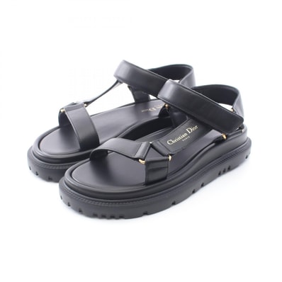 ディオール Dior DIORACT ディオールアクト サンダル 靴 レザー レディース ブラック系 【中古】