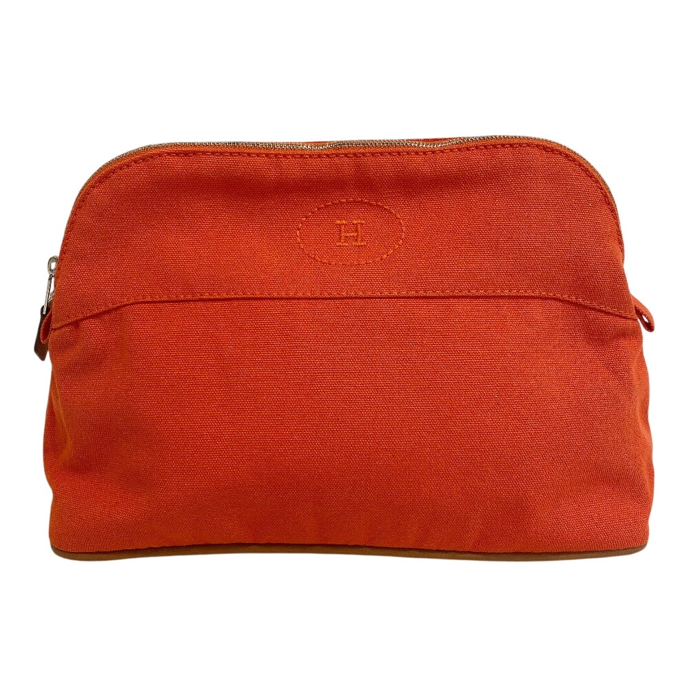 エルメス HERMES ポーチ ボリード バニティ ポーチMM ジッパー ファスナー 化粧ポーチ オレンジ