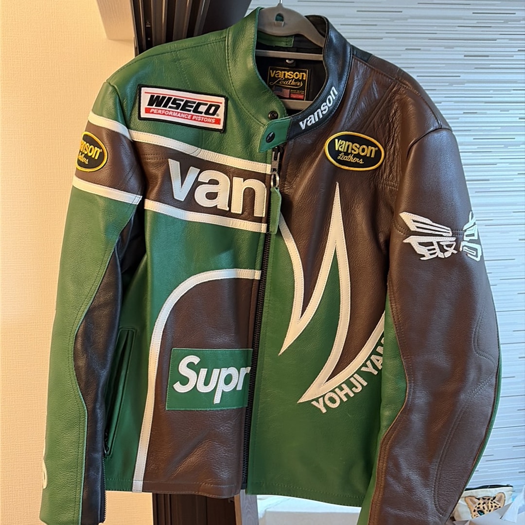 Supreme x Yohji Yamamoto Vanson Leathers Split Jacket "Green"