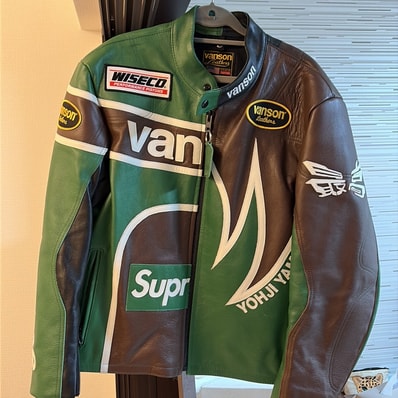 Supreme x Yohji Yamamoto Vanson Leathers Split Jacket "Green"