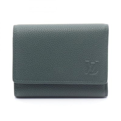 ルイ・ヴィトン LOUIS VUITTON ヴィクターウォレット 三つ折り財布 財布 レザー LVアエログラム アエログラム メンズ グリーン系 フォレストグリーン M25958 【中古】