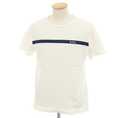 【中古】アーペーセー A.P.C. コットン クルーネック 半袖Tシャツ ホワイト【サイズS】【メンズ】