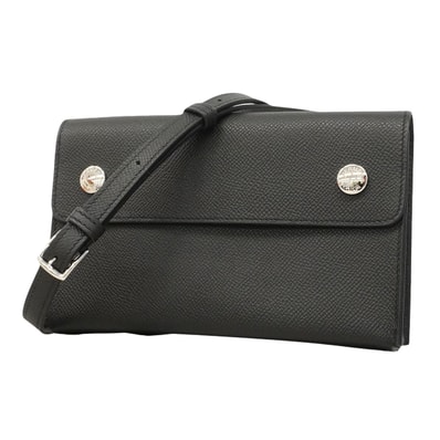【6gd4820】エルメス ショルダーバッグ ナップトゥーゴー ヴォーエプソン ブラック シルバー金具 G刻印【中古】レディース