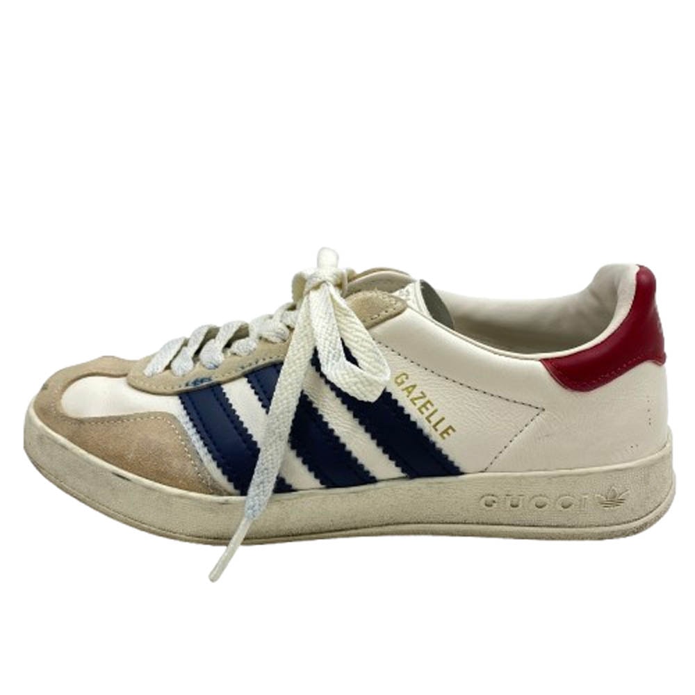 GUCCI グッチ スニーカー 707861 × ADIDAS GAZZELLE ガゼル ローカット スニーカー 21cm【中古】