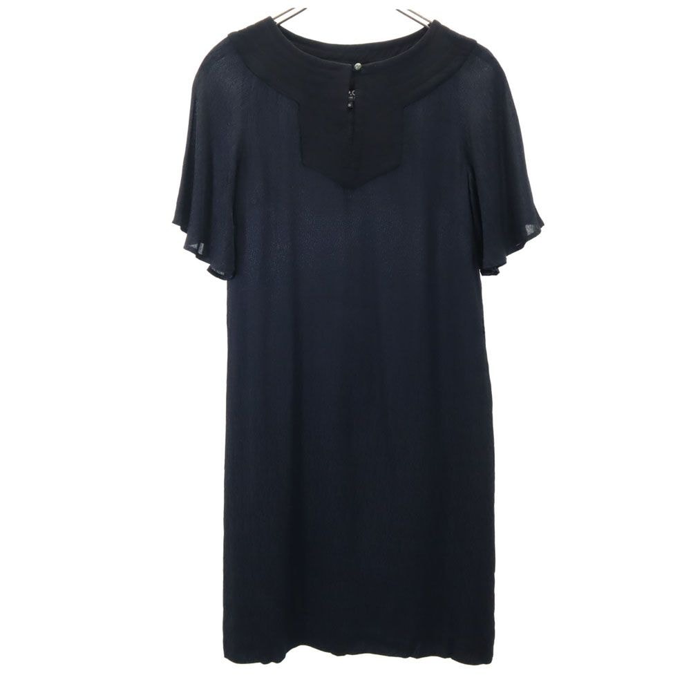A.P.C. アーペーセー レーヨンブレンド 半袖 ワンピース XS ブラック フロントボタン