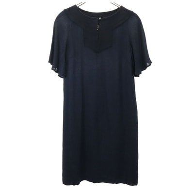 A.P.C. アーペーセー レーヨンブレンド 半袖 ワンピース XS ブラック フロントボタン