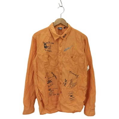 刺繍 コットンリネンシャツ【1142229058482】