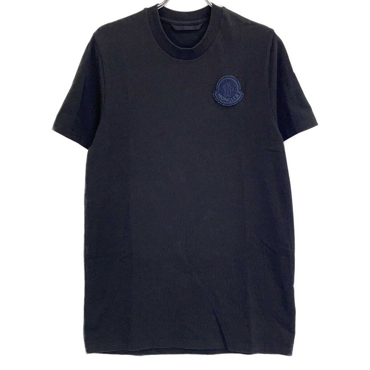 モンクレール 国内正規 23年 I20918C00069 ブラック ロゴワッペン 半袖Tシャツ L