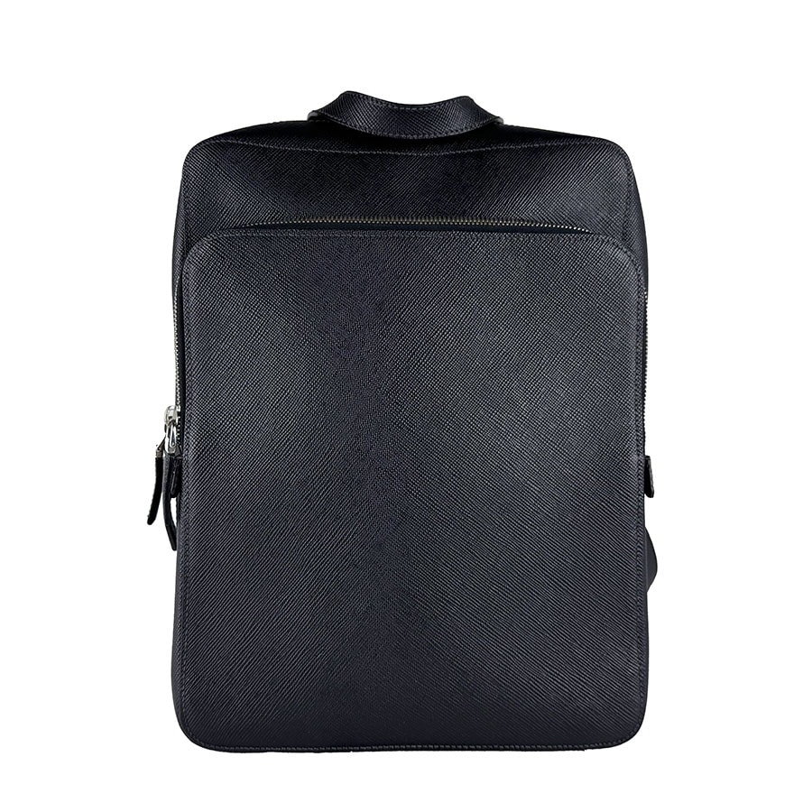 プラダ PRADA リュック レザー ブラック メンズ【中古】 z10786