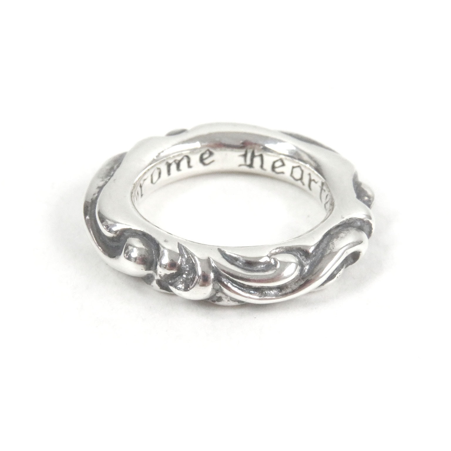 Chrome Hearts Scroll Band Ring "Silver"