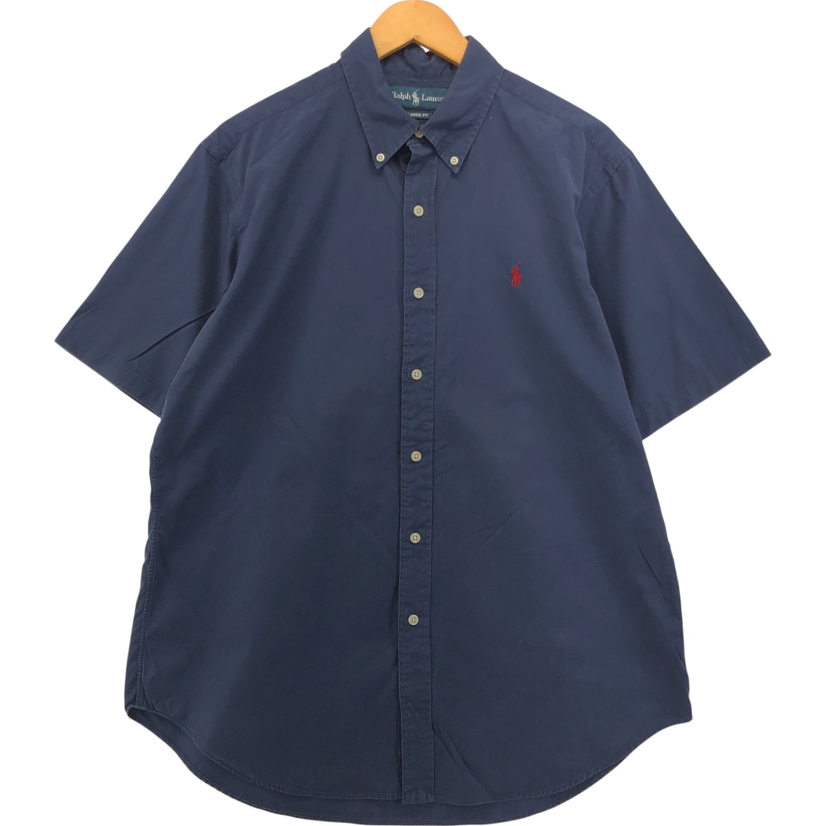 古着 ラルフローレン Ralph Lauren CLASSIC FIT 半袖 ボタンダウンシャツ メンズL相当/eaa552892