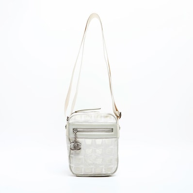 シャネル CHANEL 10番台 2005-2006 ニュートラベルライン キャンバス ショルダーバッグ【中古】