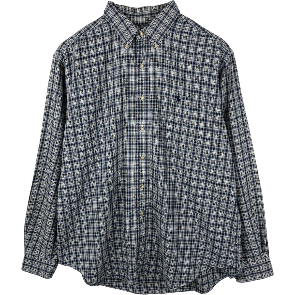 古着 ラルフローレン Ralph Lauren CLASSIC FIT クラシックフィット 長袖 ボタンダウンチェックシャツ メンズXL相当/eaa659357
