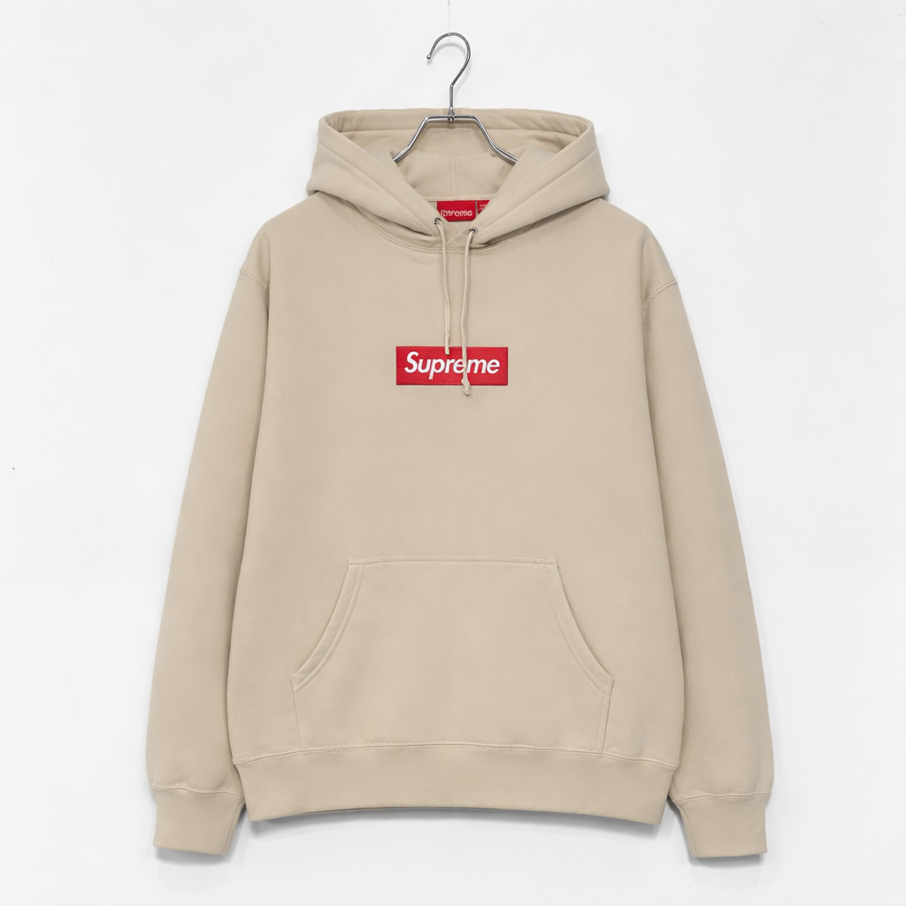 Supreme Box Logo Hooded Sweatshirt "Stone" (24FW)