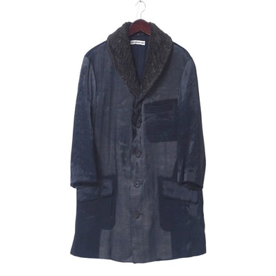 ISSEY MIYAKE MEN イッセイミヤケ メン コート サイズ- チェスターコート フェイクファー襟 ブランド古着【中古】20250121/RA3015