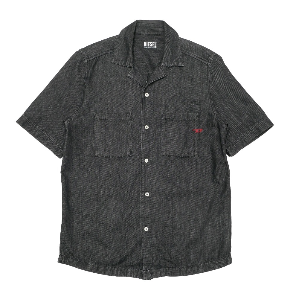 ■美品■DIESEL ディーゼル 半袖シャツ サイズXS オープンカラー デニムシャツ ブランド古着【中古】20260720/RB0110