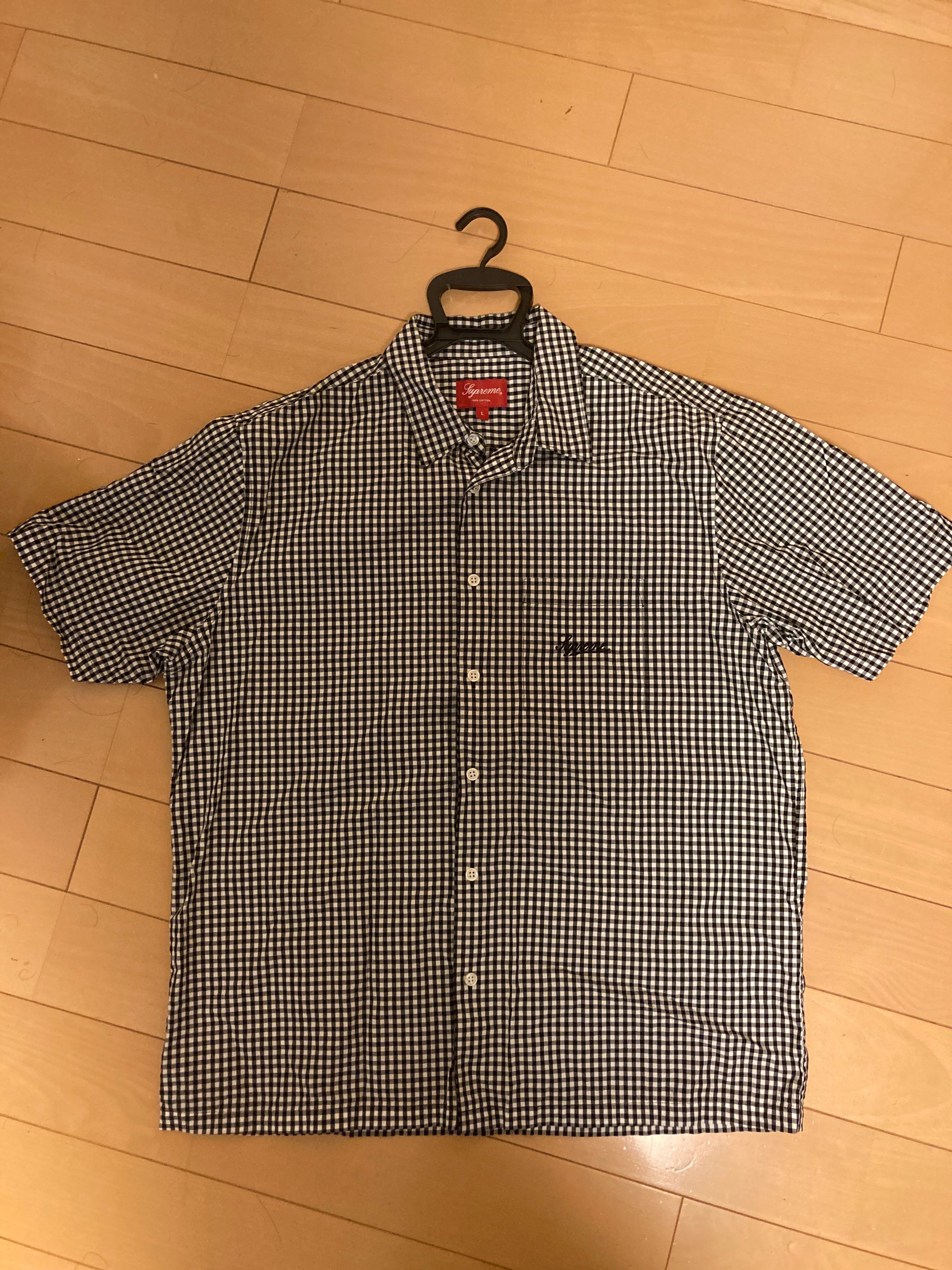 美品　21ss supreme ギンガムチェックシャツ　Sサイズ　ブルー ⭐️美品⭐️ Supreme シュプリーム ギンガム エスエス シャツ 