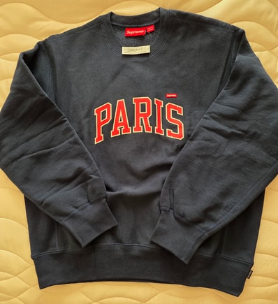 Supreme Shop Small Box Crewneck (Paris) "Navy"