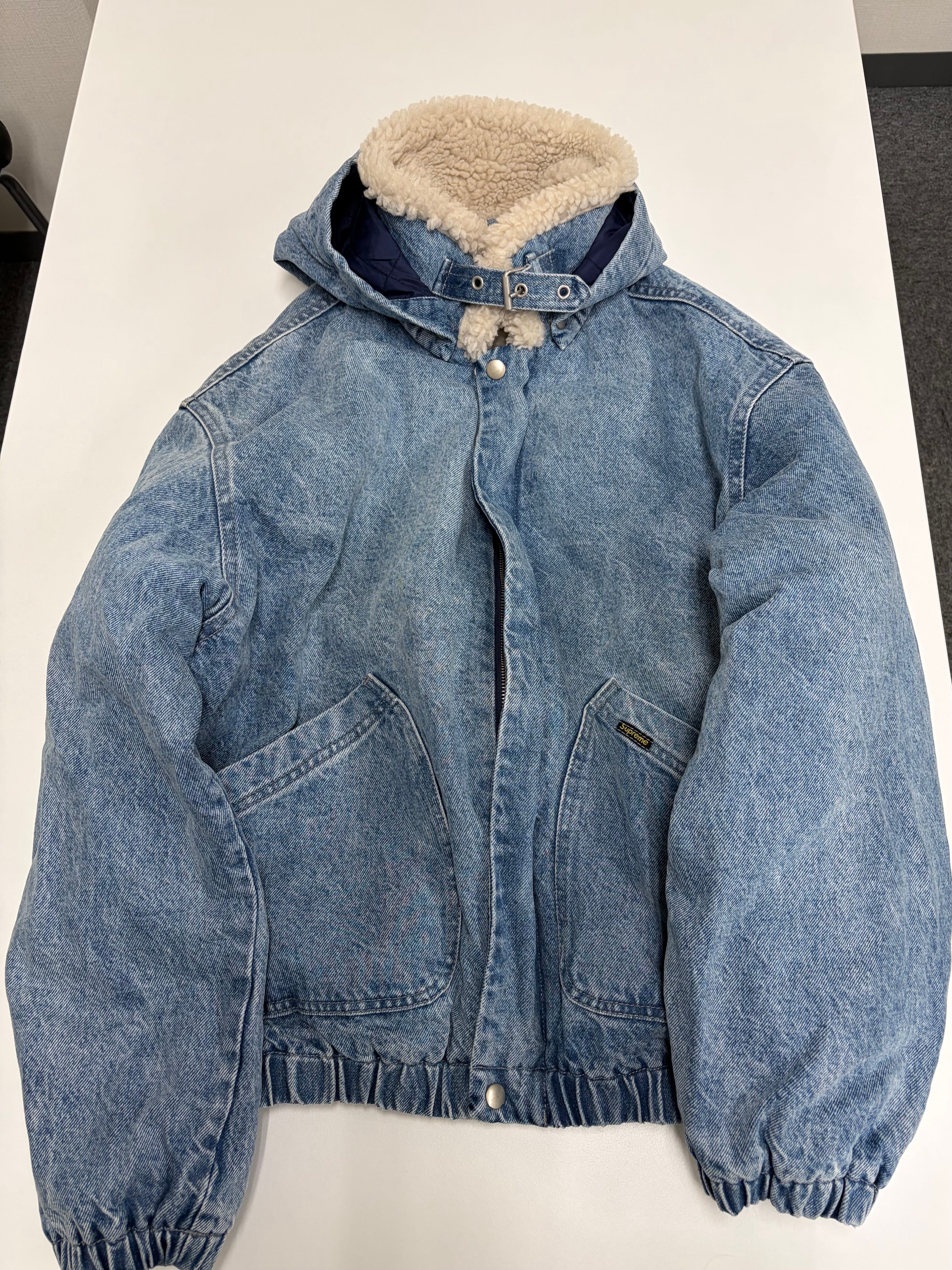 Supreme Faux Shearling Lined Bomber Jacket "Denim"