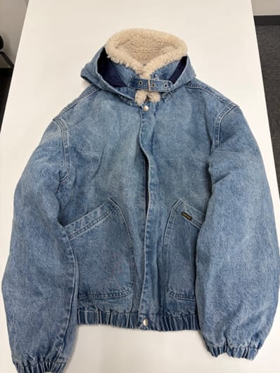 Supreme Faux Shearling Lined Bomber Jacket "Denim"