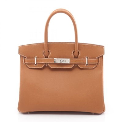 エルメス HERMES バーキン30 ハンドバッグ バッグ レザー ヴォーエプソン ゴールド W刻印(2024年製造) レディース ブラウン系 【中古】