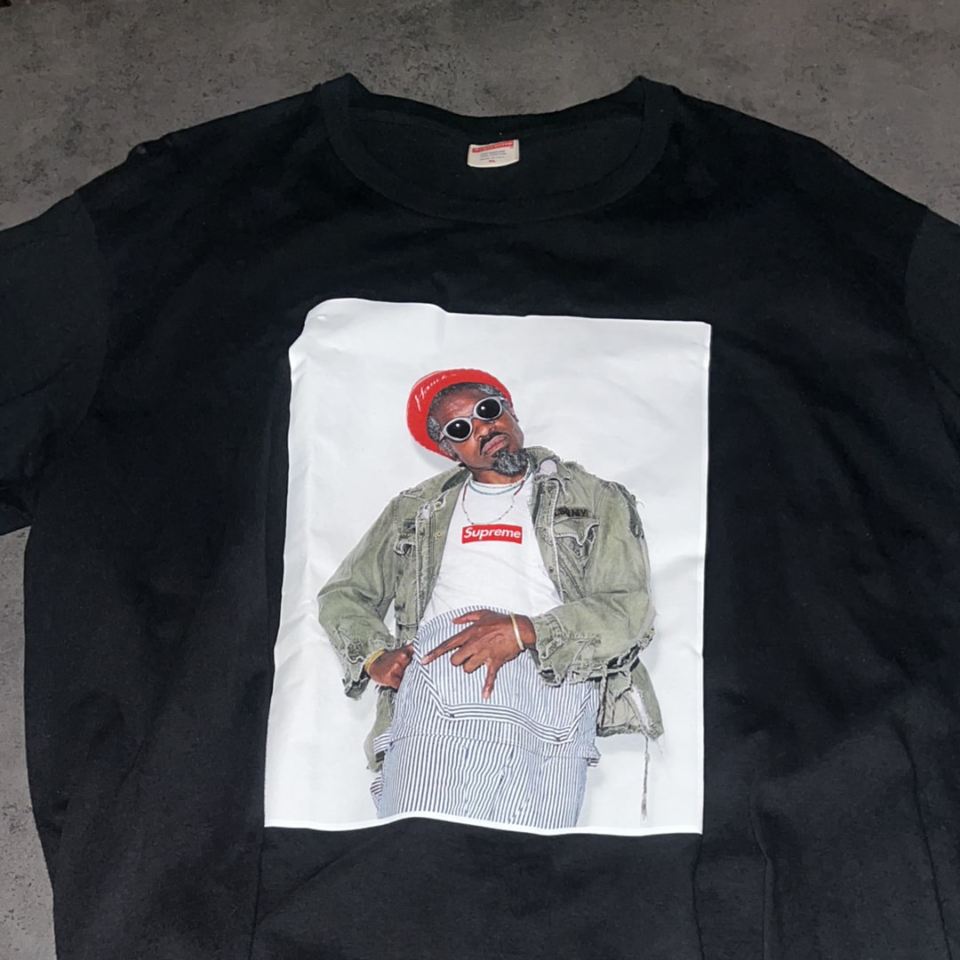 シュプリーム アンドレ 3000 Tシャツ "ブラック"