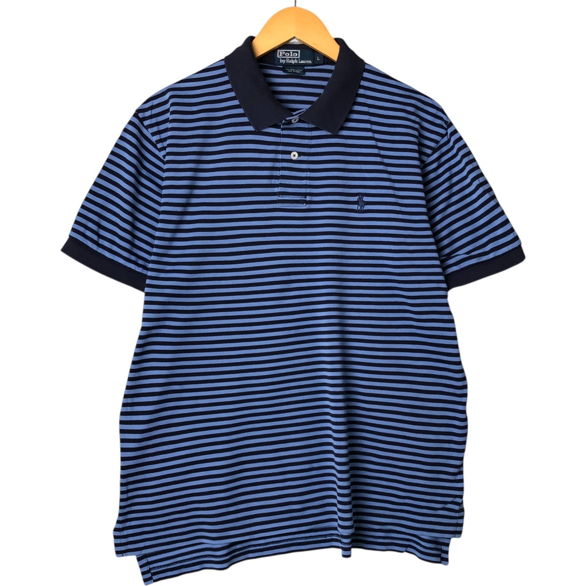 古着 ラルフローレン Ralph Lauren POLO by Ralph Lauren 半袖 ボーダー ポロシャツ メンズL相当/eaa571066