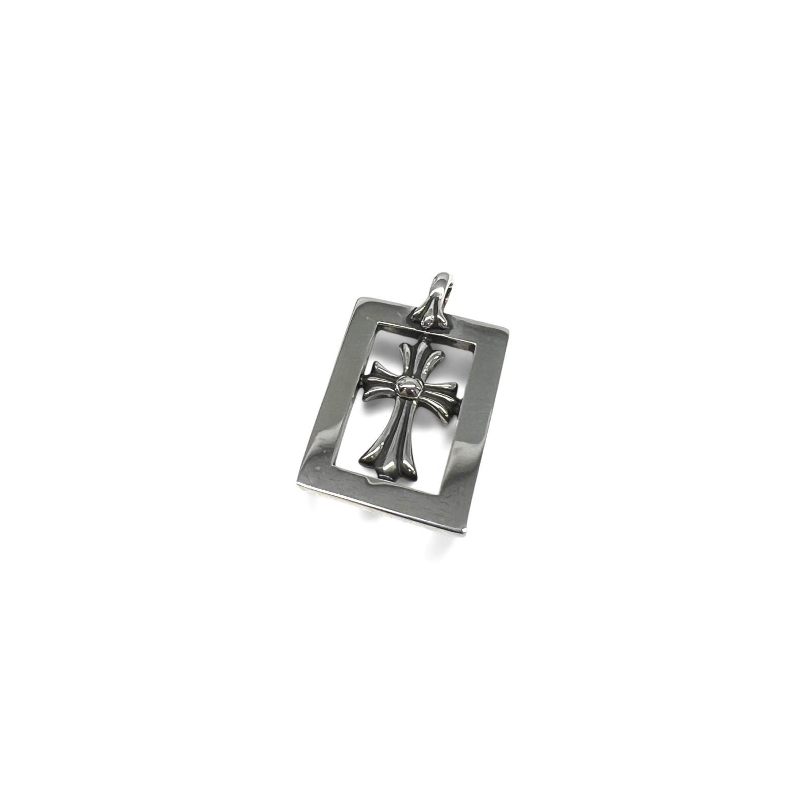 Chrome Hearts Framed Open CH Baby Fat Charm "Silver"