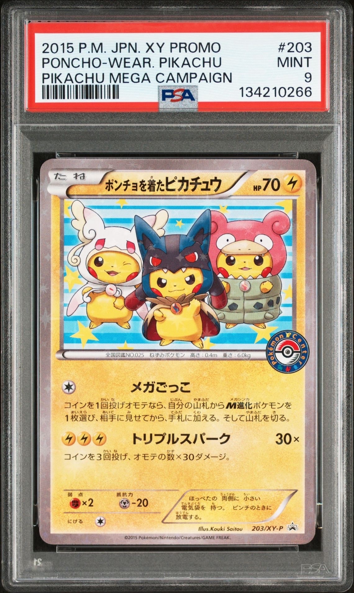 ポンチョを着たピカチュウ: プロモ (ポンチョピカチュウ) [XY-P 203/XY-P](プロモーションカード「XY-P」)