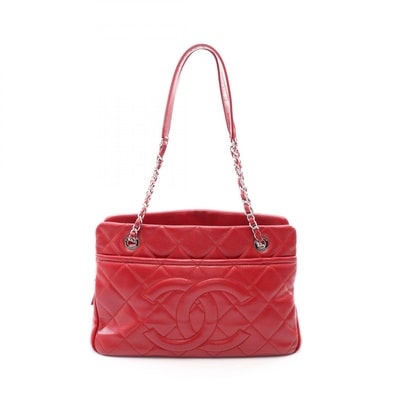 シャネル CHANEL マトラッセ トートバッグ バッグ キャビアスキン(グレインドカーフ) レディース レッド系 【中古】