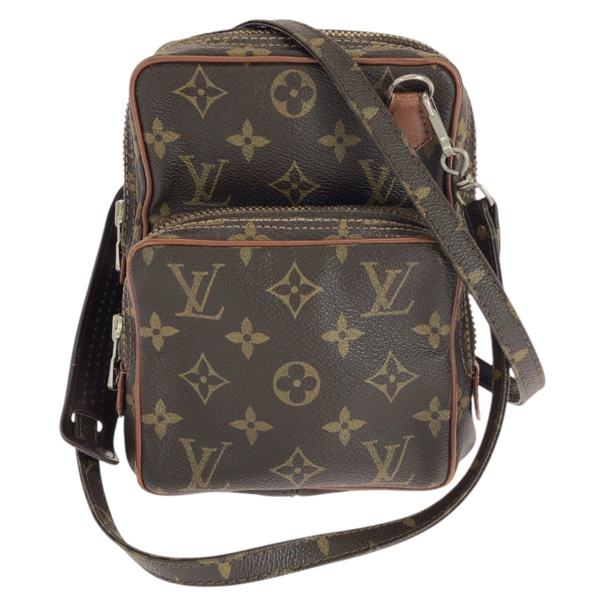 LOUIS VUITTON ルイヴィトン モノグラム ミニ アマゾン ブラウン シルバー金具 PVC ショルダーバッグ ポシェット 603580 【中古】