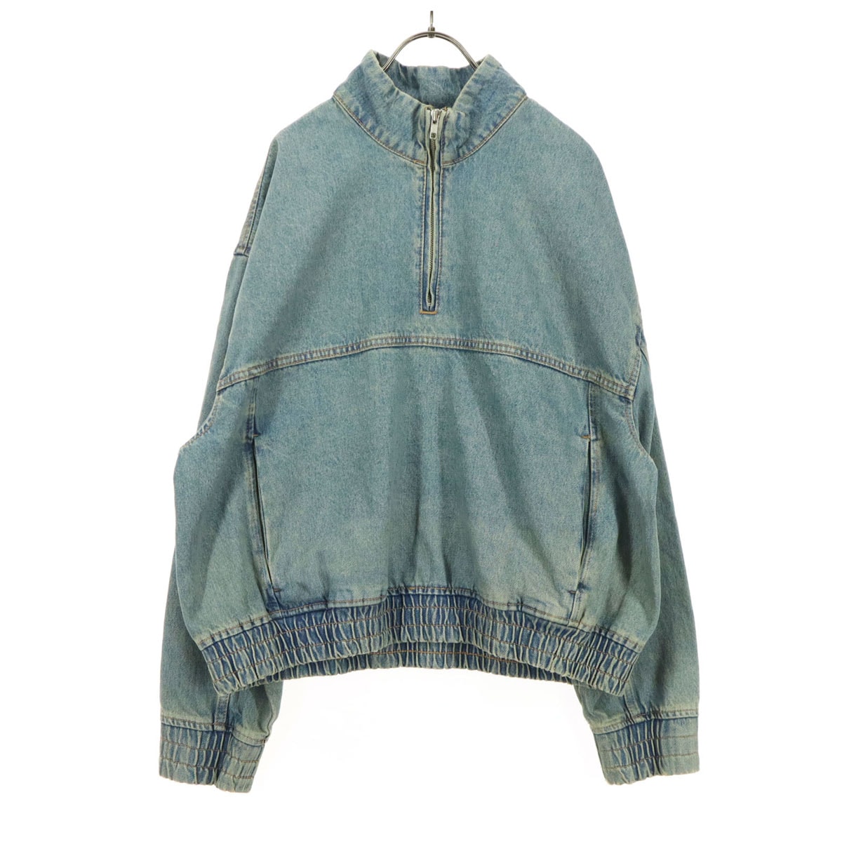 ZARA ザラ 長袖 プルオーバー デニムジャケット S ブルー ハーフジップ