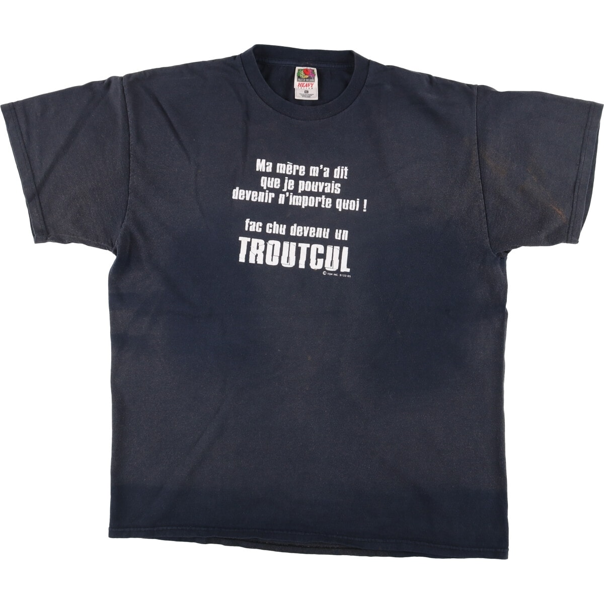 古着 90年代 フルーツオブザルーム FRUIT OF THE LOOM HEAVY cotton メッセージプリントTシャツ メンズXL相当 ヴィンテージ/eaa556697