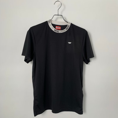 DIESEL mock neck tee Black