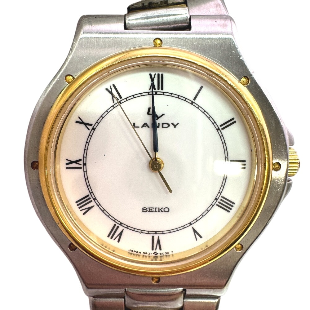 セイコー SEIKO 腕時計 LANDY アナログ3針 5P31-6B00 シルバー
