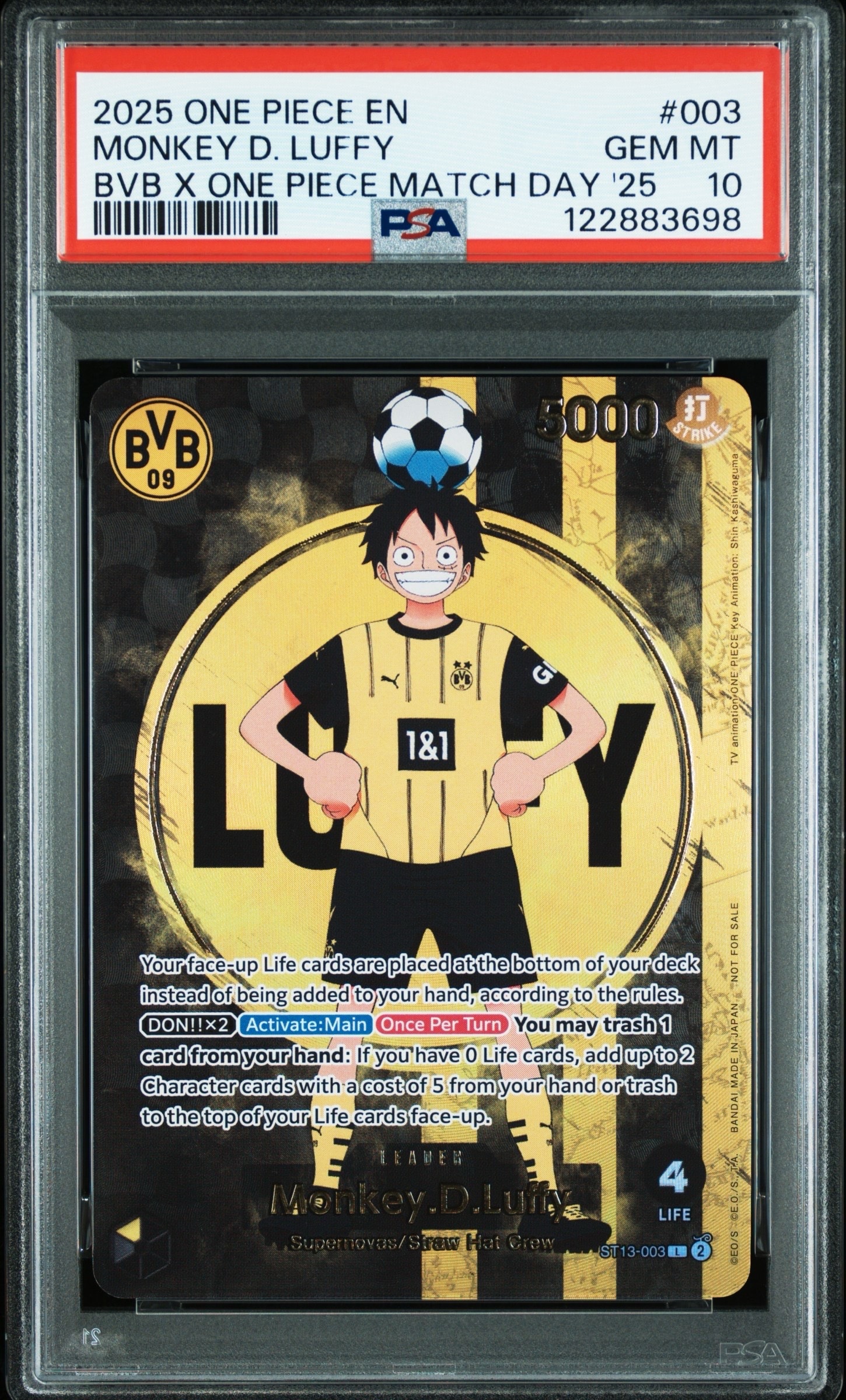 PSA10】モンキー・D・ルフィ L [ST13-003]【英語版】(プロモーション