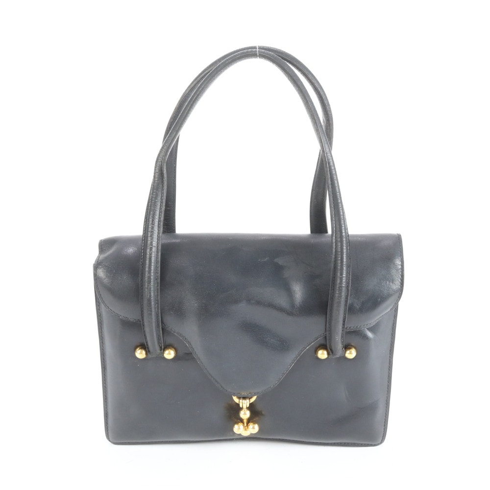 ■美品 エルメス ボックスカーフハンドバッグ レザー