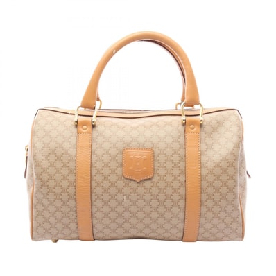 セリーヌ CELINE マカダム トートバッグ バッグ PVCコーティングキャンバス レザー レディース ベージュ系 / ブラウン系 【中古】