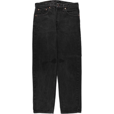 古着 90年代 リーバイス Levi's 505 REGULAR FIT STRAIGHT LEG ブラックデニム テーパードデニムパンツ USA製 メンズw33相当 ヴィンテージ/eaa644997