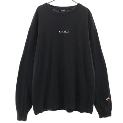 XLARGE エクストララージ バックプリント 長袖 Tシャツ XL ブラック ロンT