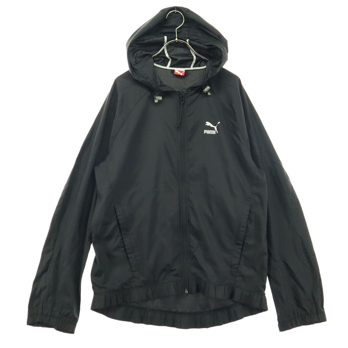 PUMA プーマ プリント 長袖 ジップパーカー S ブラック フーディー